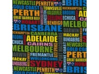 Australian City Names - Black